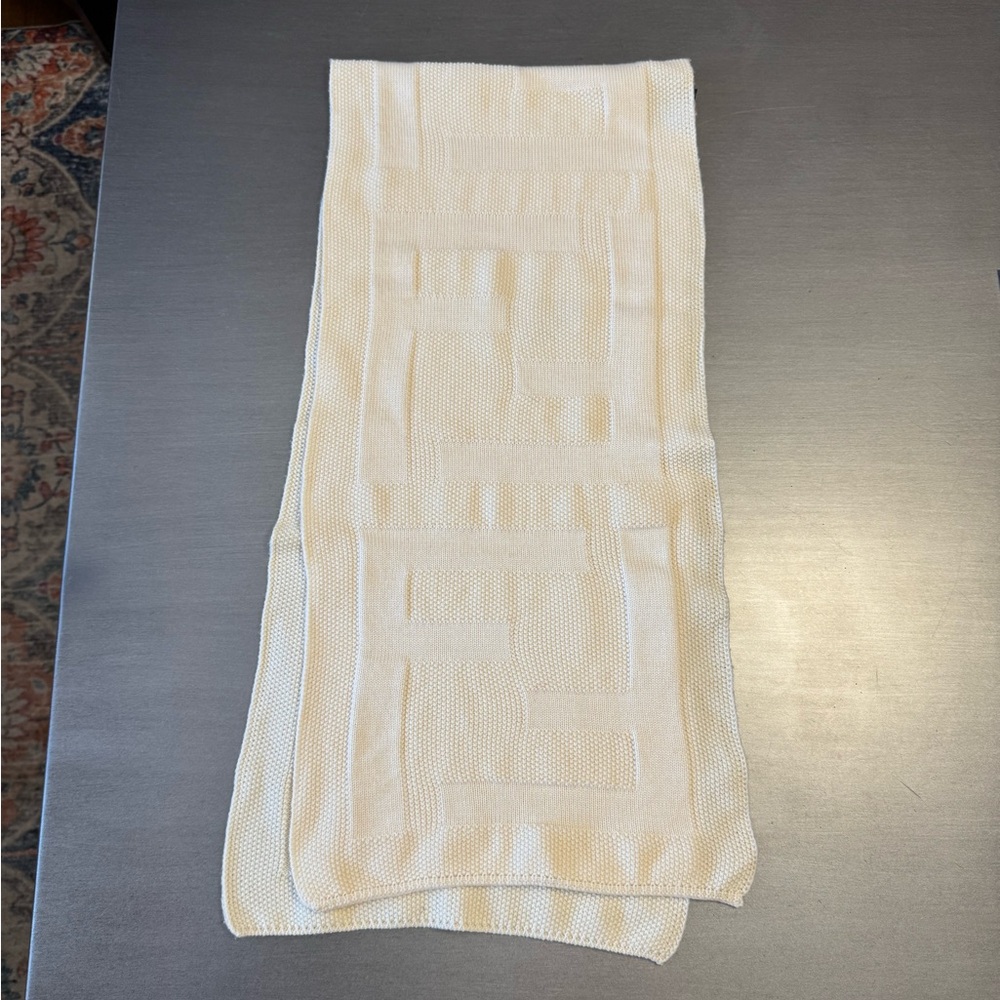 Fendi Cream Knit wool scarf